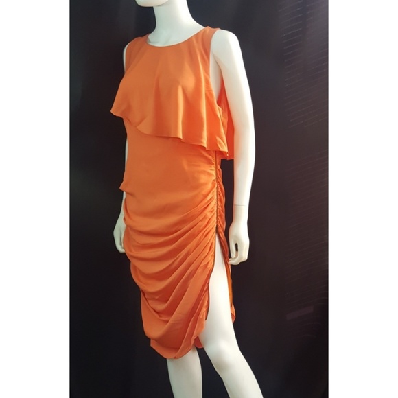 BCBGMAXAZARIA Draped Side Zip Dress - Picture 5 of 8